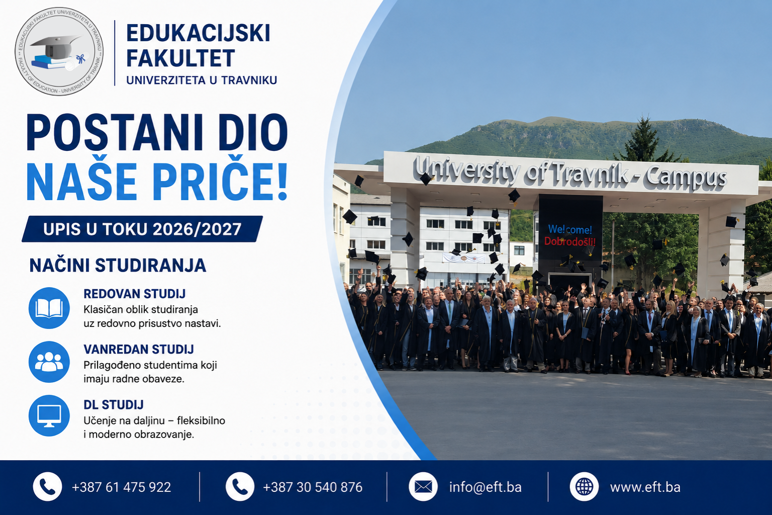 Promo letak sa kampusom Univerziteta u Travniku